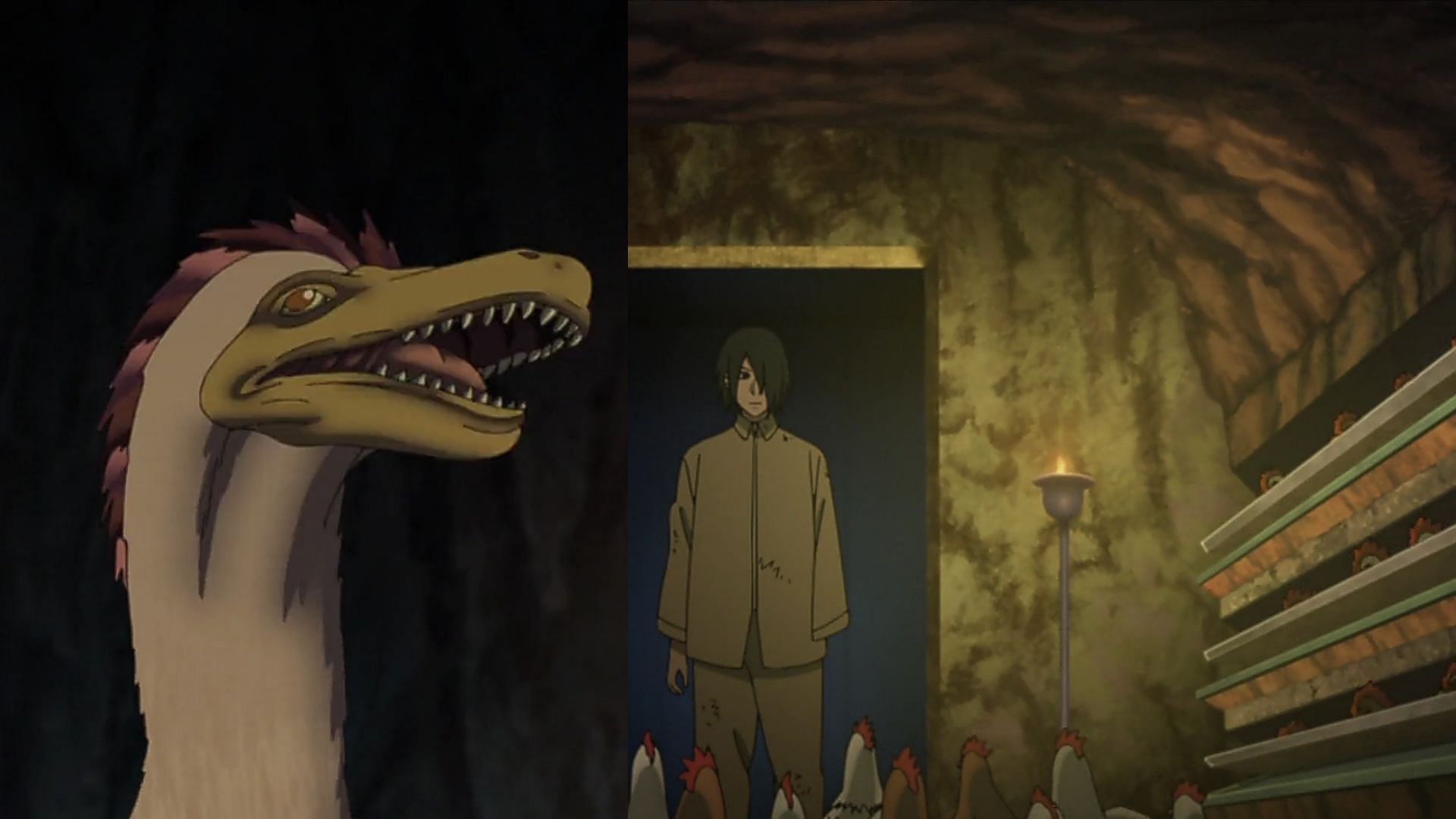 A dragon and Sasuke from the Boruto anime (Image via Studio Pierrot)