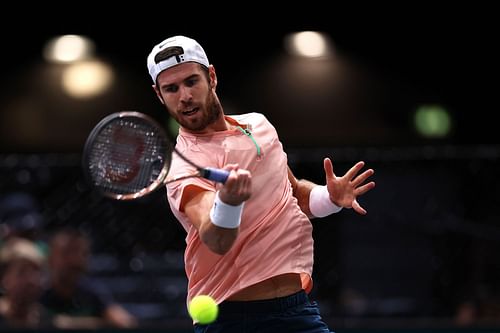 Karen Khachanov at the 2022 Paris Masters.