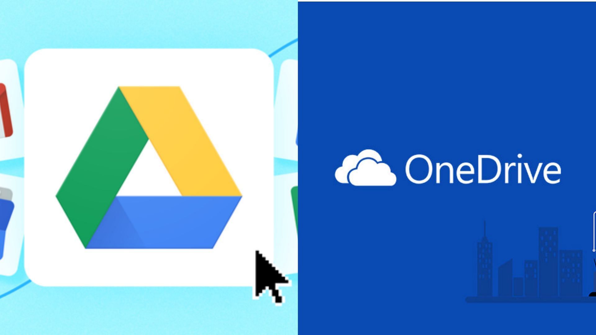 Both Google and Microsoft have interesting offers in the space for cloud storage (Images via Google, Microsoft)