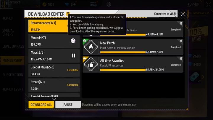 Garena Free Fire downloadable content: How to download maps, modes, and ...