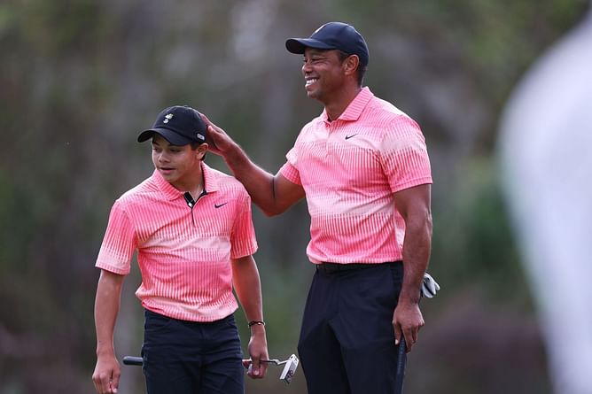 “There’s a line to it” – Tiger Woods on son Charlie’s ‘oomph’ on the golf course
