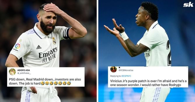"Vinicius Jr’s purple patch is over" "One season wonder" - Twitter erupts as Real Madrid fall behind in La Liga title race after 0-0 Sociedad draw