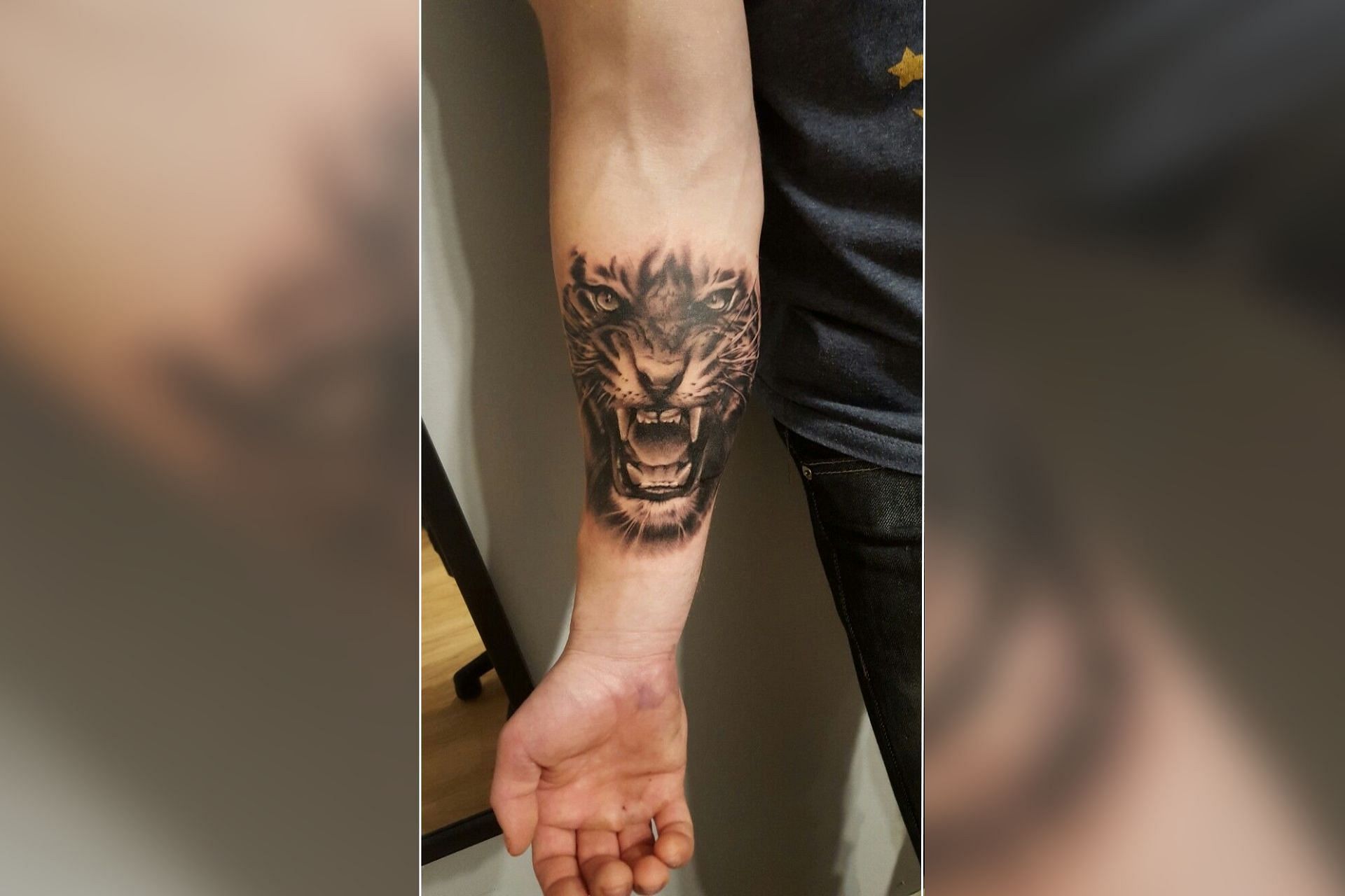 Let your personality roar with a tiger tattoo on your forearm ( Image via Sportskeeda )