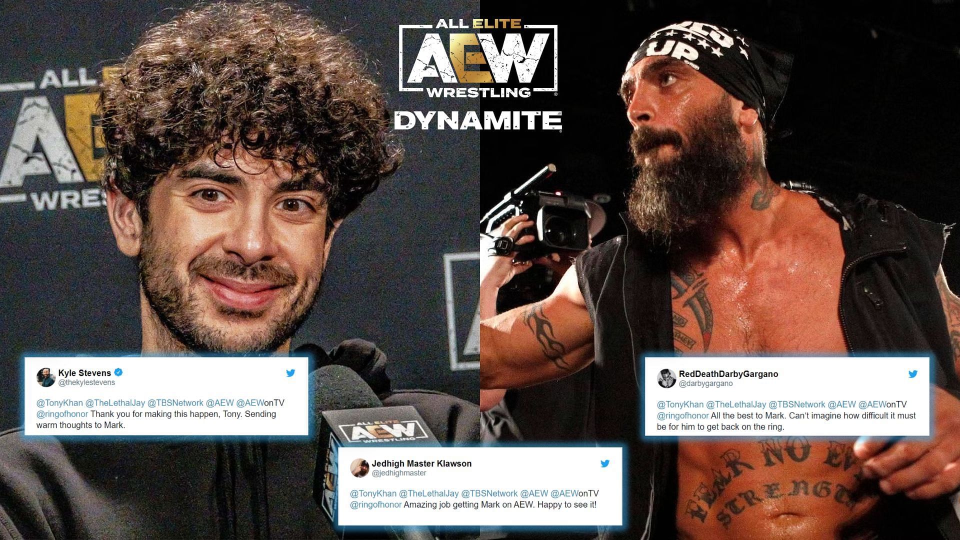 Tony Khan (left), Mark Briscoe (Right)