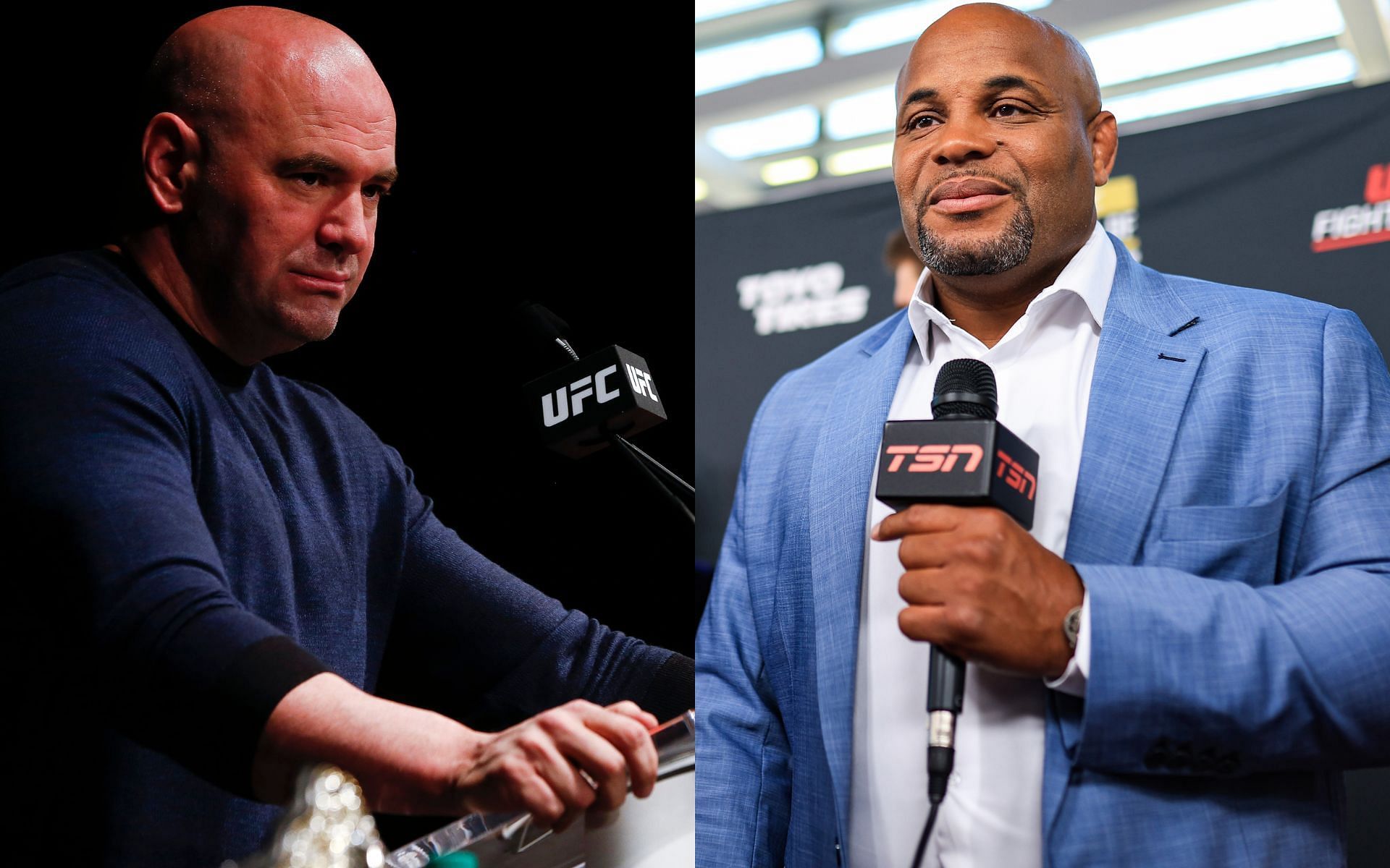 Dana White (left) and Daniel Cormier (right). [via Getty Images]