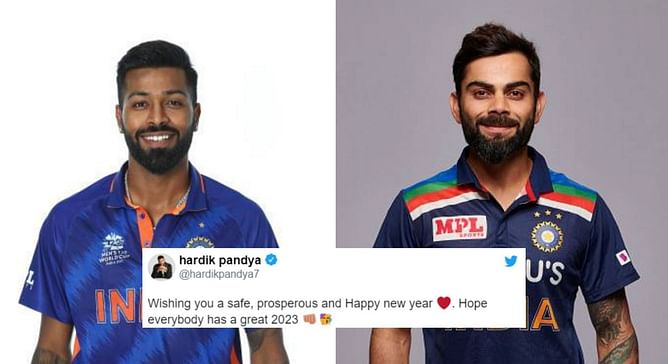 “Hope everybody has a great 2023”: Hardik Pandya-lead cricket fraternity wishes Happy New Year