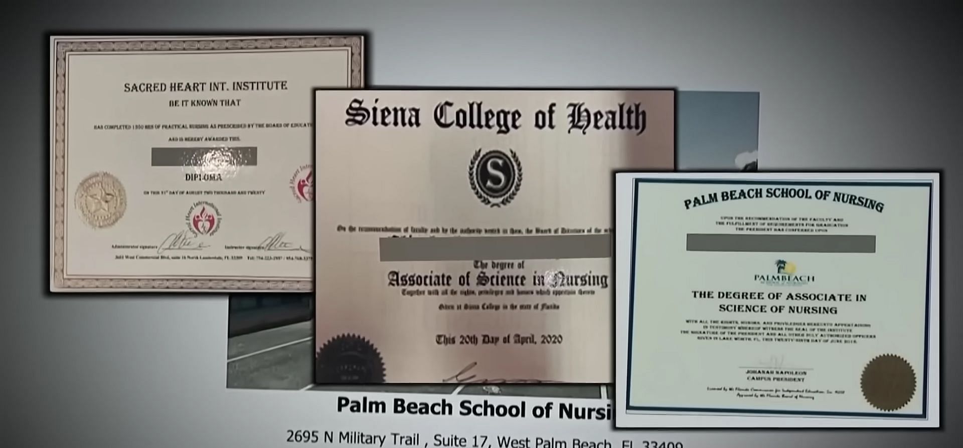 Fake Diplomas (Image via YouTube/NBC News)