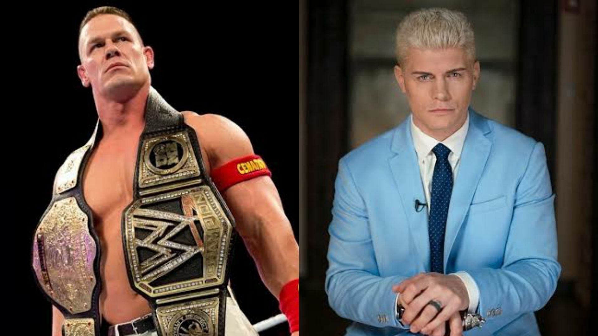 John Cena (left); Cody Rhodes (right)