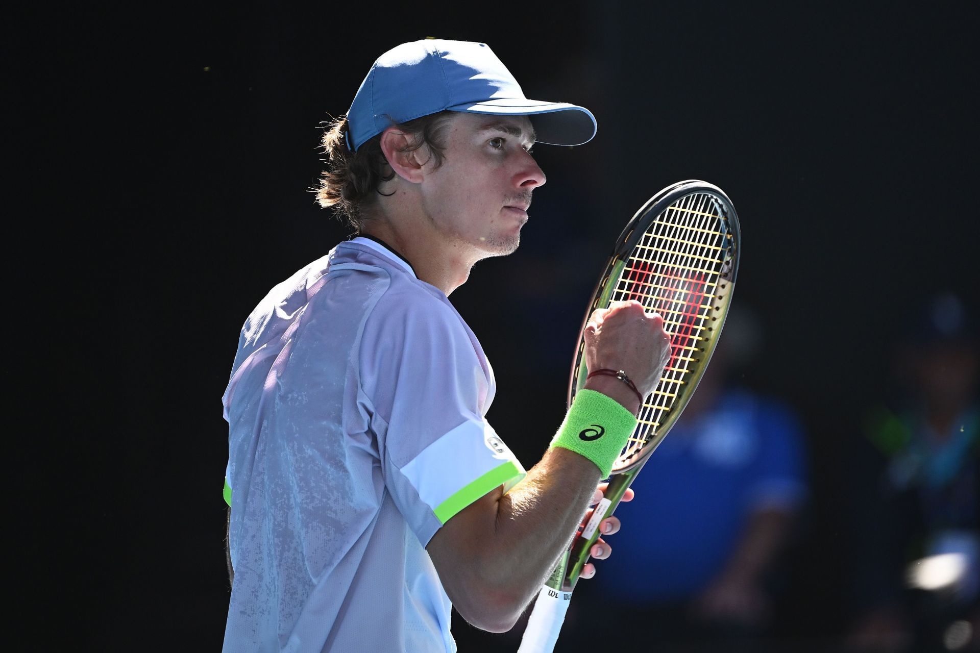 Alex de Minaur in action at the 2023 Australian Open.