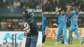 IND vs SL: [WATCH] Umran Malik cleans up Wanindu Hasaranga for a golden duck with an absolute peach