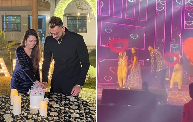 [Watch] Axar Patel grooves to 'Maan Meri Jaan' with fiance Meha Patel at their sangeet ceremony