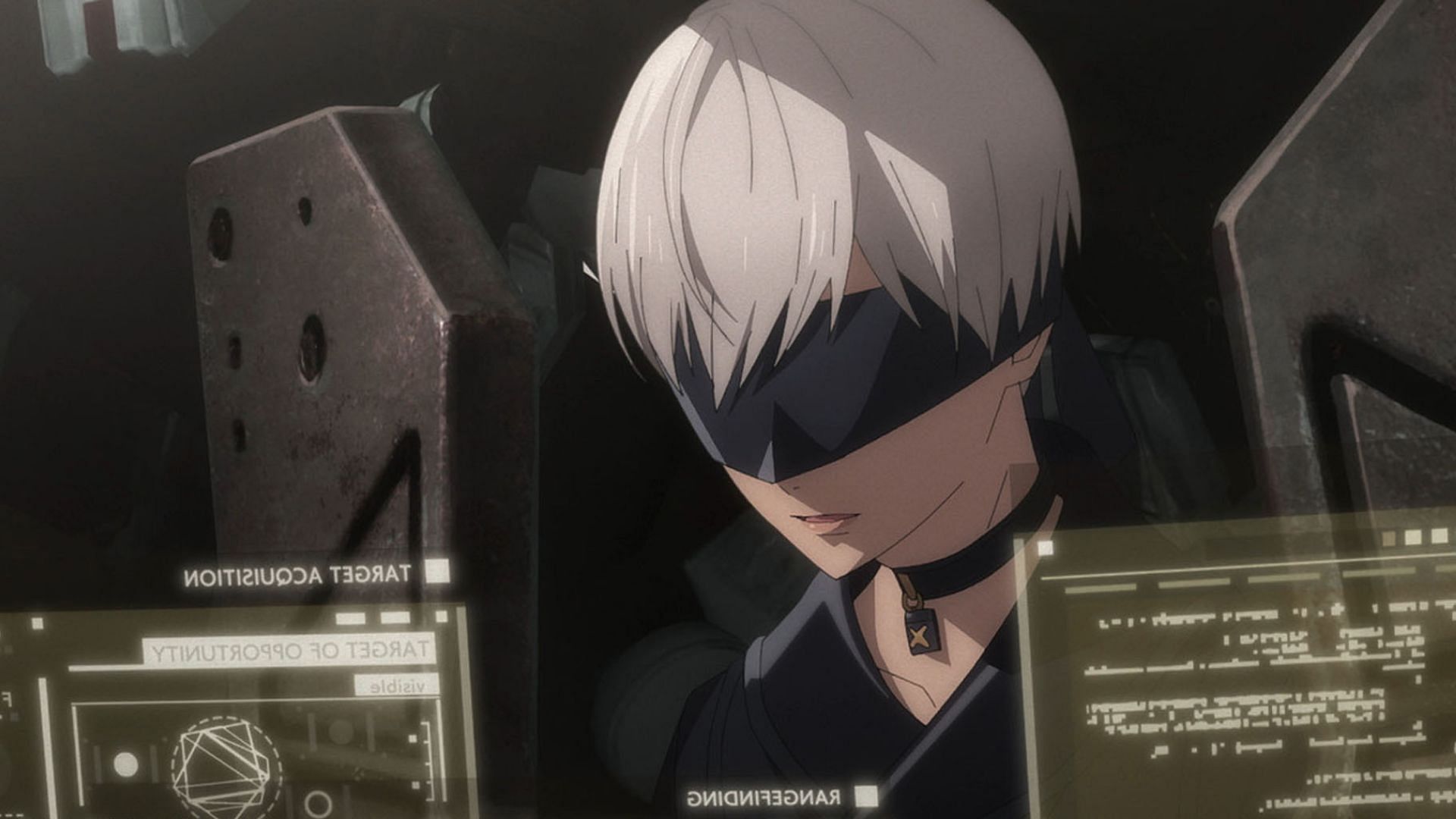 9S as seen in NieR Automata: Ver1.1a episode 1 preview (Image via A-1 Pictures)