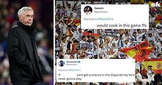 “He’s never gonna play”, “Ancelotti out” – Real Madrid fans furious as defender is not named in line-up to face Villarreal