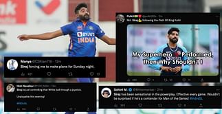 "Just controlling that white ball through a joystick" - Fans laud Mohammed Siraj after his stellar opening spell in 3rd ODI vs SL