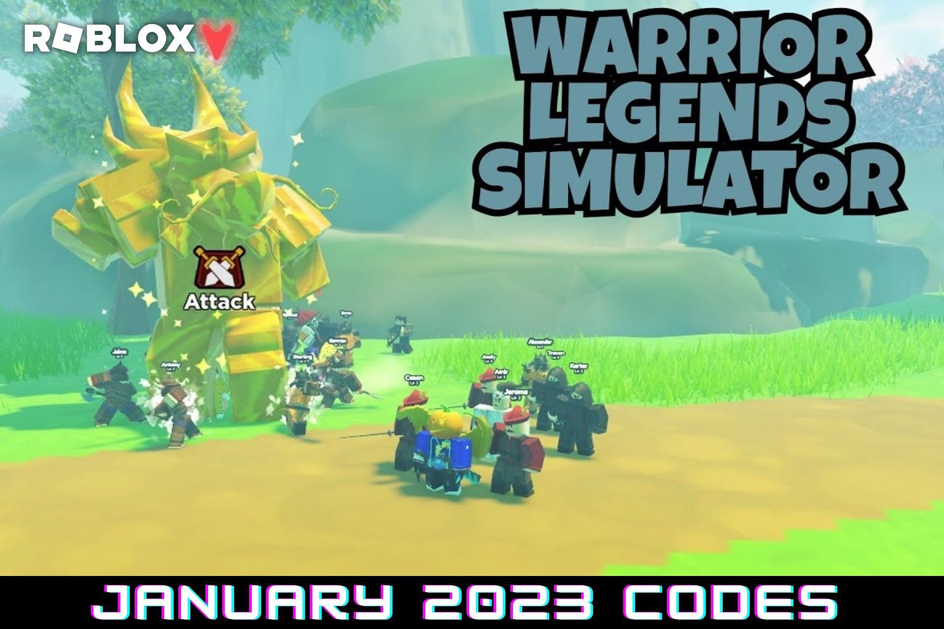 Roblox Warrior Legends Simulator Codes for January 2023: Free