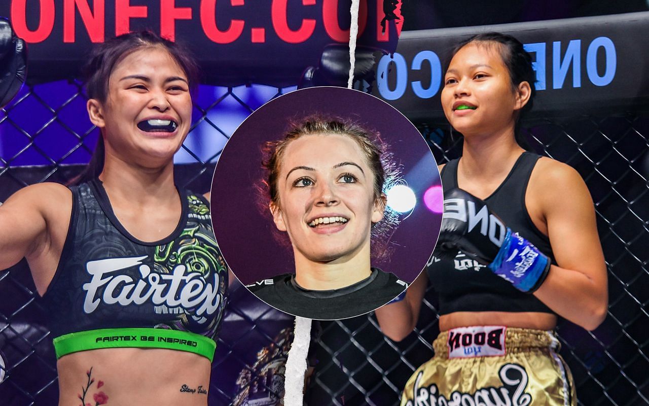 Danielle Kelly (Centre) reflected on Stamp Fairtex (Left) versus Supergirl (Right)