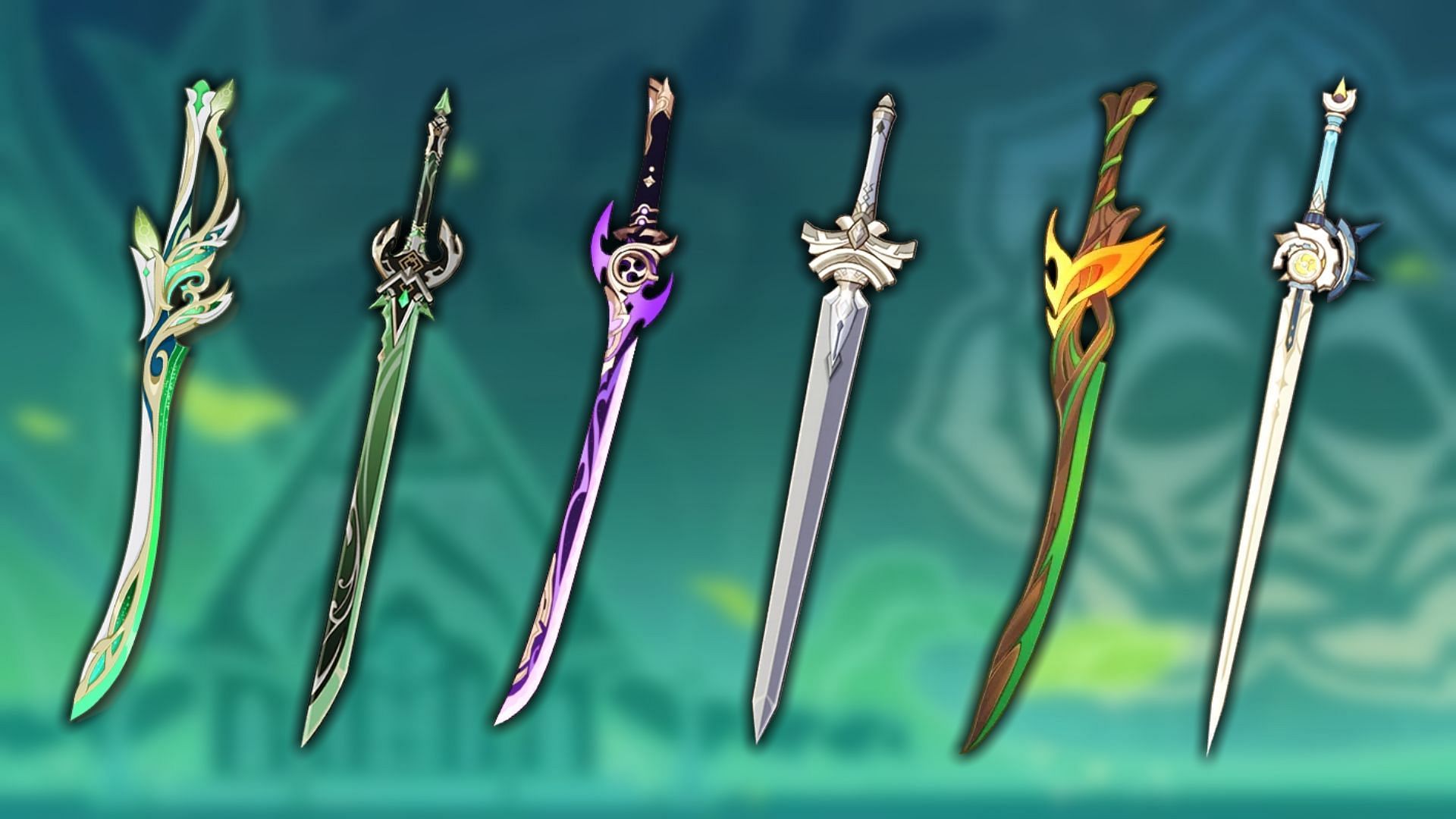 Algunas de las mejores espadas para darle (Imagen a través de HoYoverse)