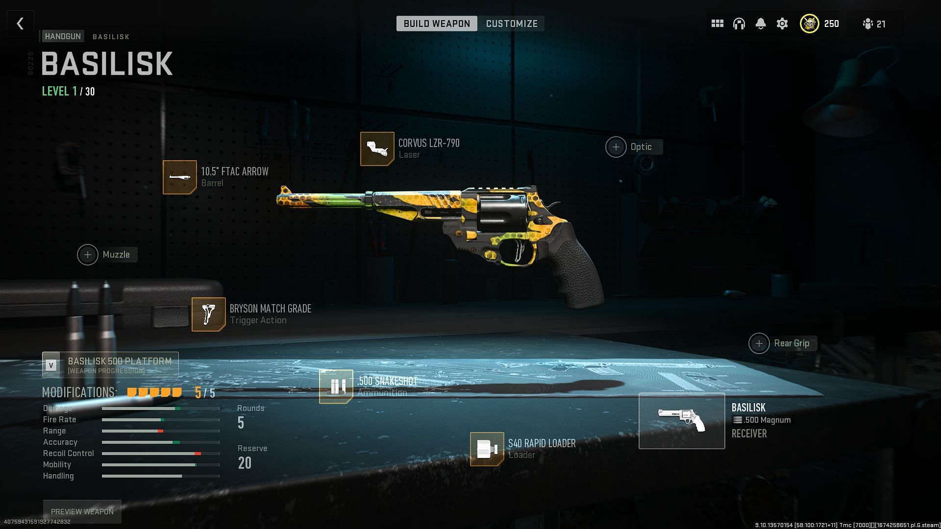 Best Basilisk Snakeshot loadout (Image via Activision)