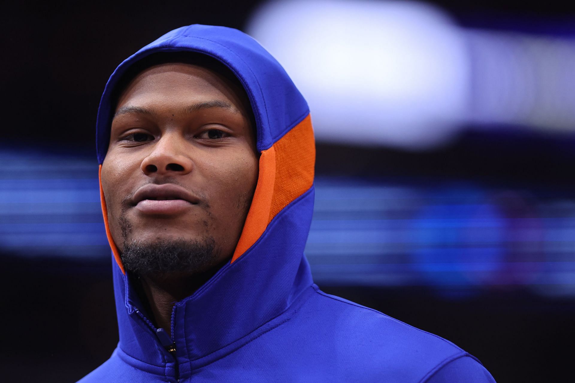Reddish has appeared in 35 games for the Knicks since the trade (Image via Getty Images)