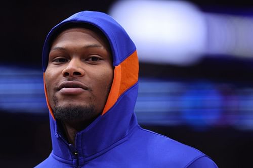 Reddish has appeared in 35 games for the Knicks since the trade (Image via Getty Images)