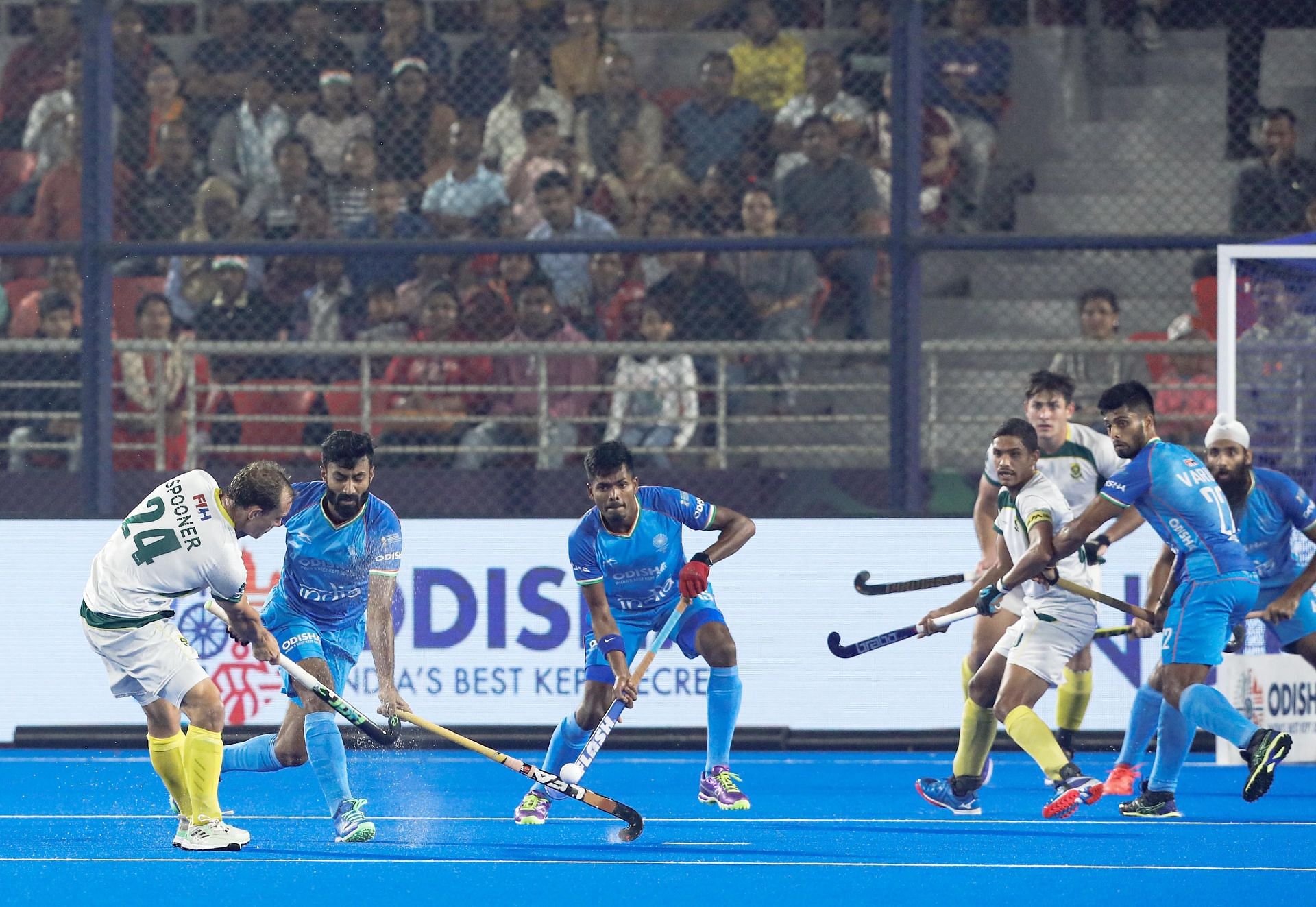 India faced South Africa in the Hockey World Cup classification match