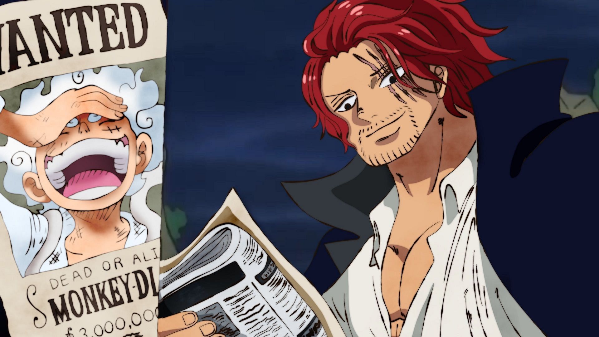 After knowing that Luffy became a Yonko, Shanks seemed sincerely happy (Image via Eiichiro Oda/Shueisha, One Piece)