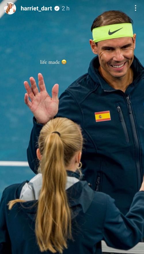 Harriet Dart wrote on her Instagram story