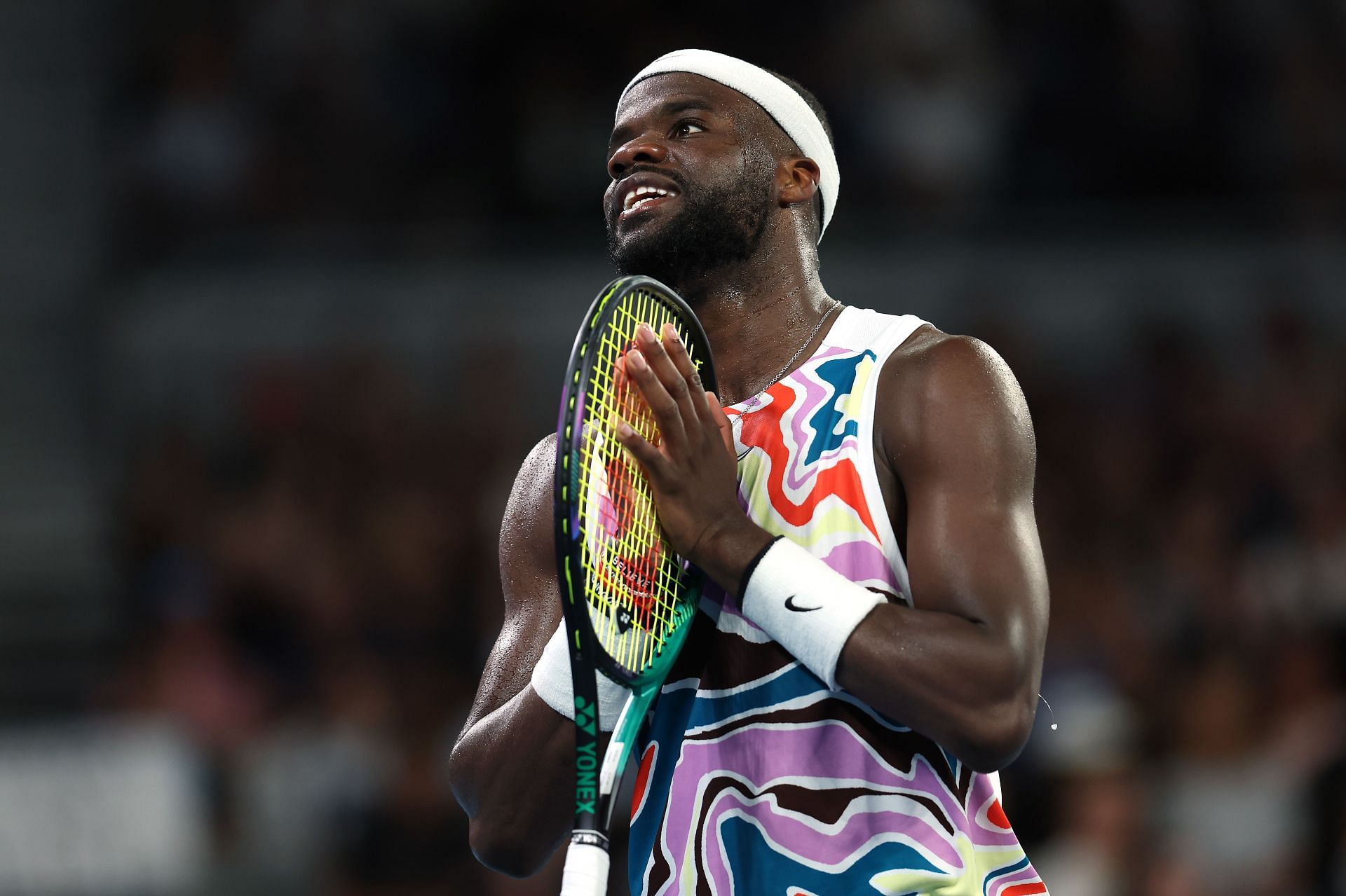 Frances Tiafoe pictured at the 2023 Australian Open - Day 5.