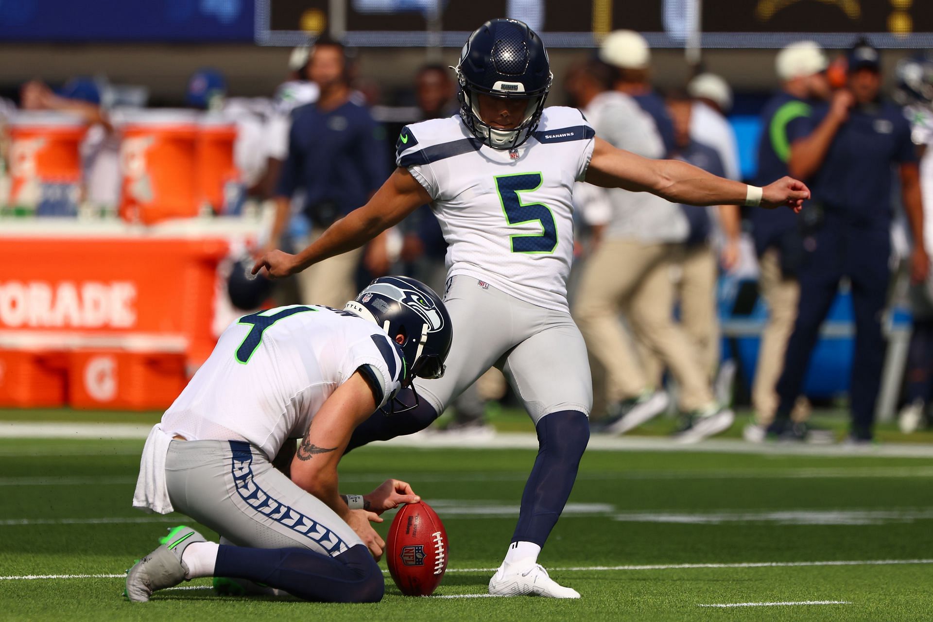 NFL Regular Season - Seattle Seahawks kicker Jason Myers