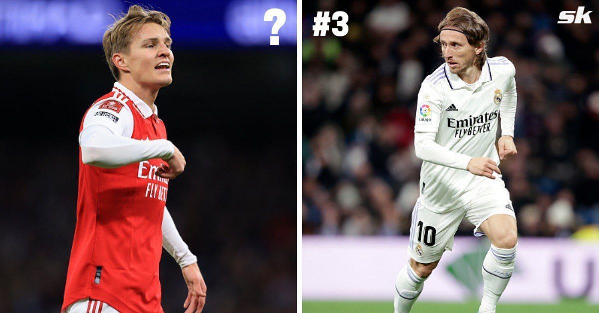 In picture: Martin Odegaard (left) | Luka Modric (right) 