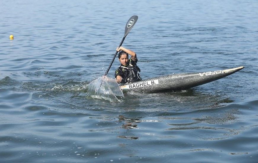 A competitor from Madhya Pradesh during practice in Bhopal. Photo credit. SAI