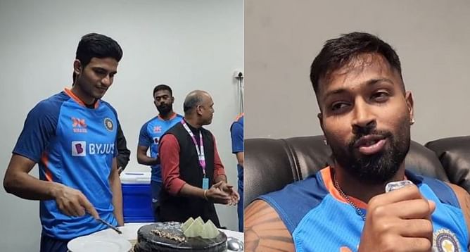 Video: शुभमन गिल के दोहरे शतक का केक काटकर मनाया जश्न, साथी खिलाड़ियों ने की उनकी तारीफ
