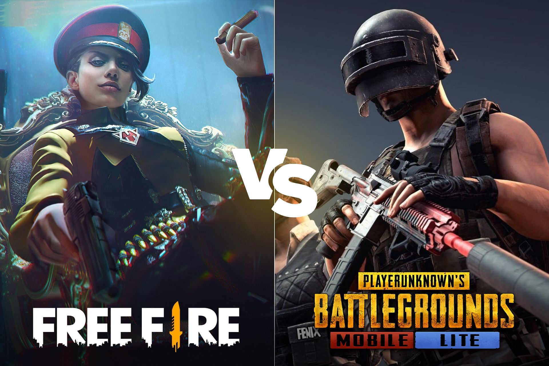 PUBG Lite VS Free Fire (Image via Sportskeeda)