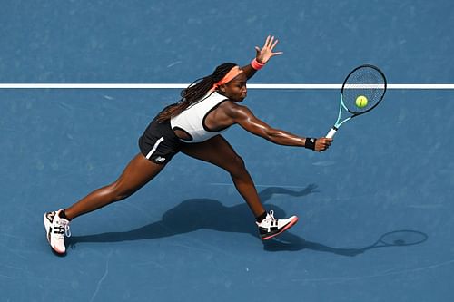 Coco Gauff in action at the Australian Open