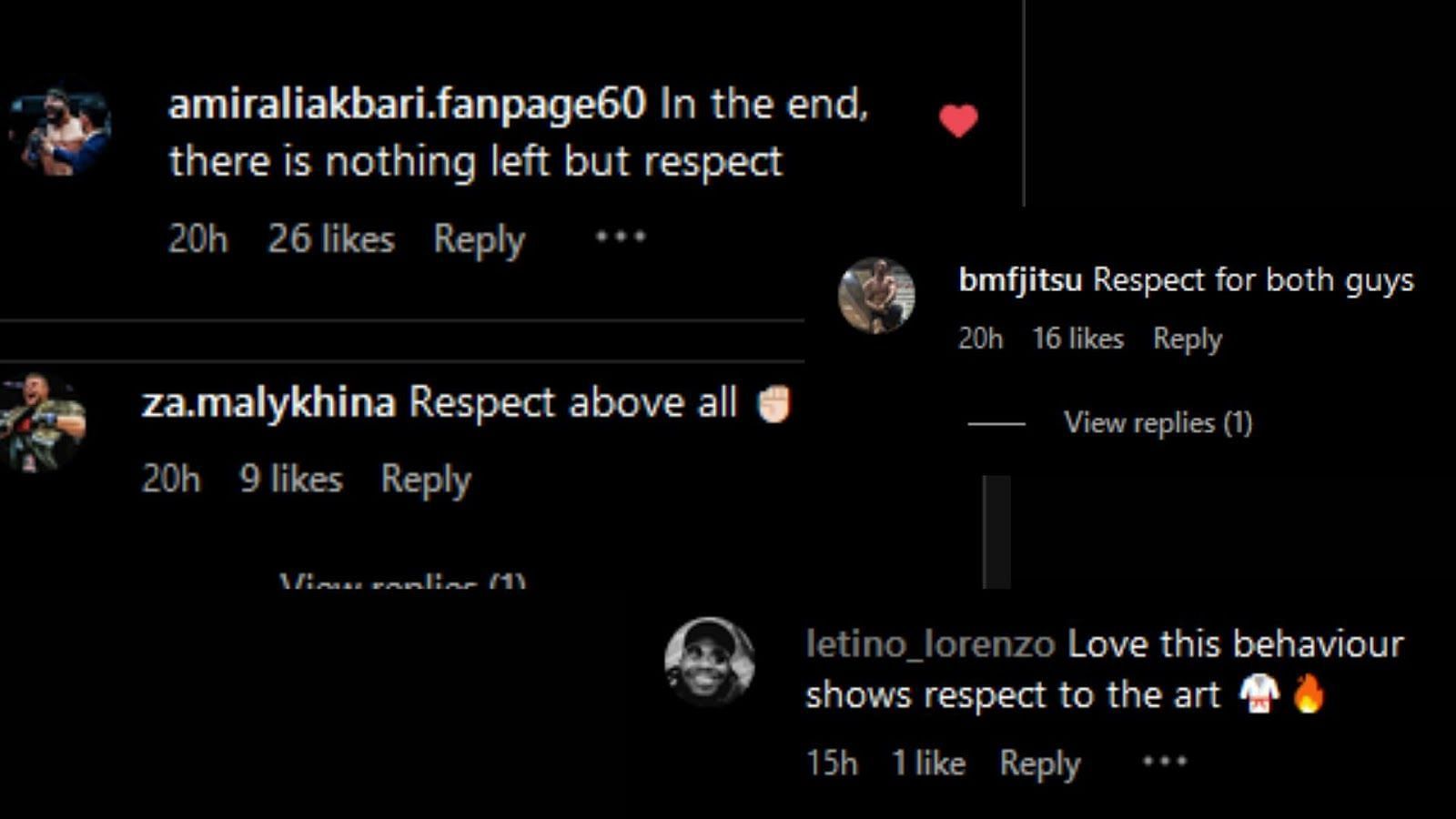 Instagram comments [Photo Credit: @ONEChampionship]