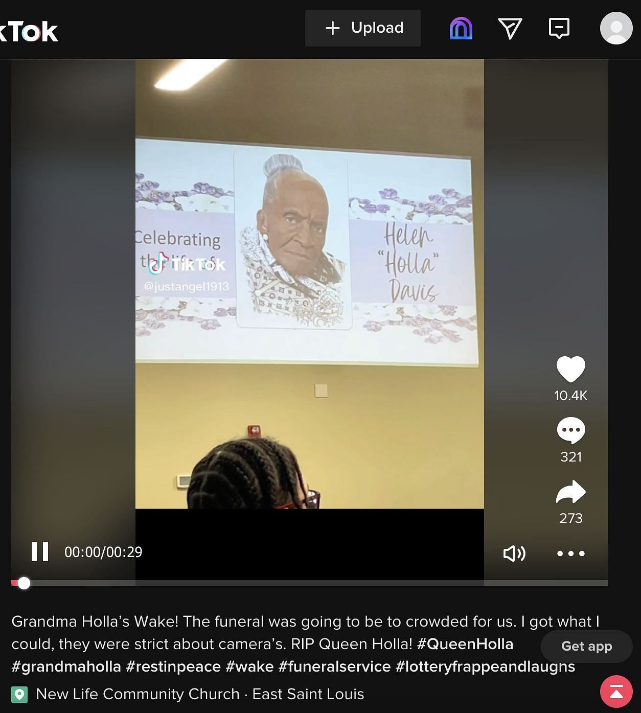 Social media users are posting videos from Grandma Holla&#039;s wake which was organized on January 28, 2023. (Image via TikTok)