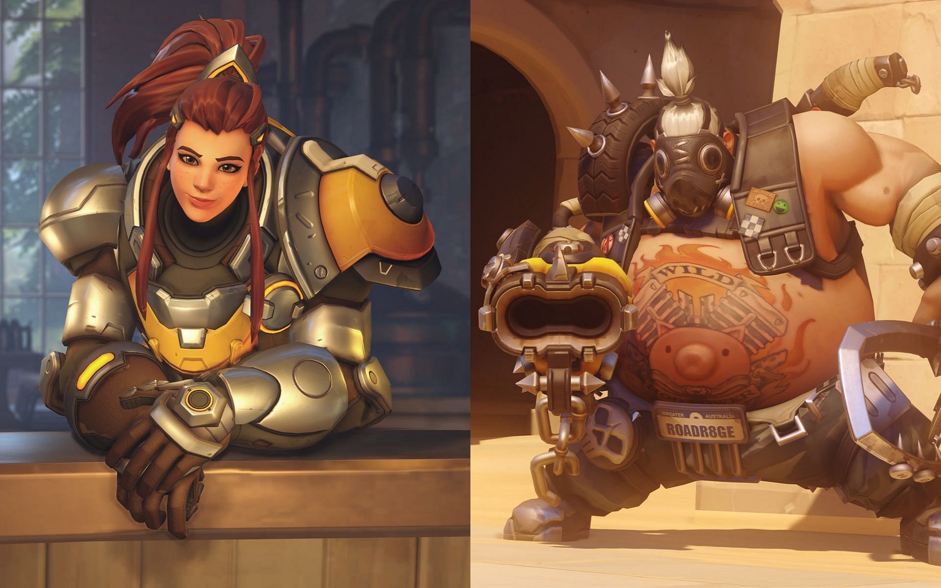 Roadhog and Brigitte upcoming changes revealed (Images via Blizzard Entertainment)