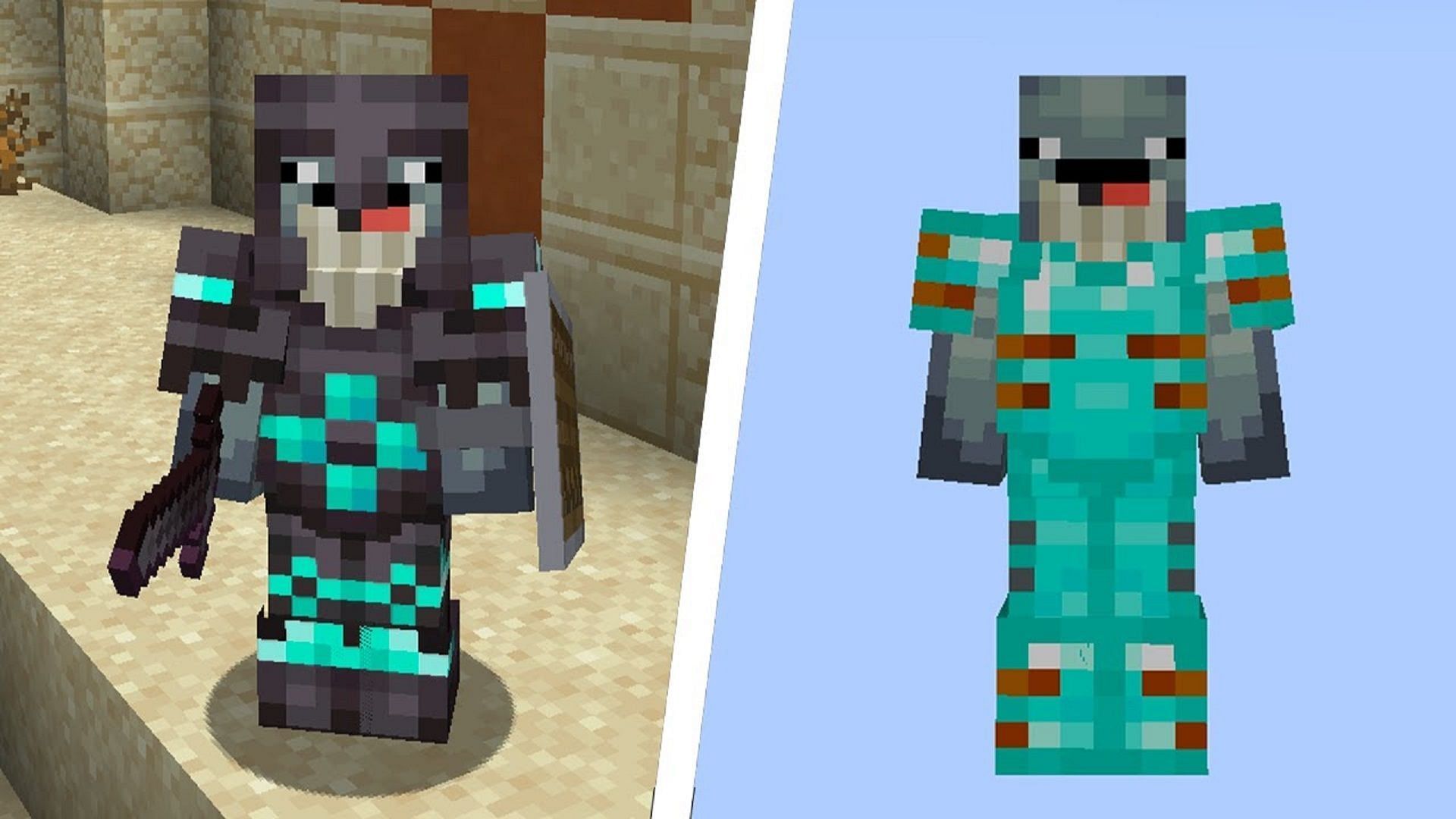 Hundreds of armor trim possibilities are possible in Minecraft&#039;s latest snapshot (Image via TheDerpyWhale/YouTube)