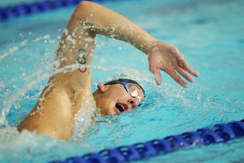 Kalisz at the Team USA Swimming Open Training Session