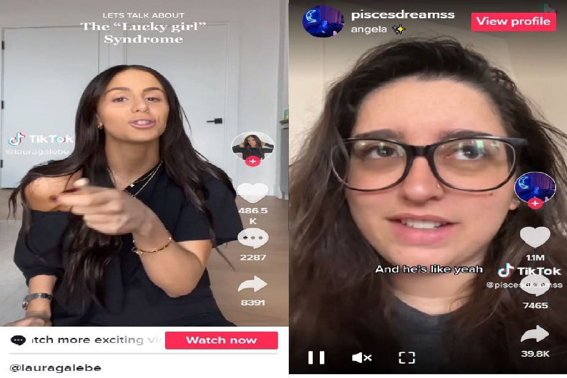 Social media users shared videos on lucky girl syndrome (Snip from TikTok)