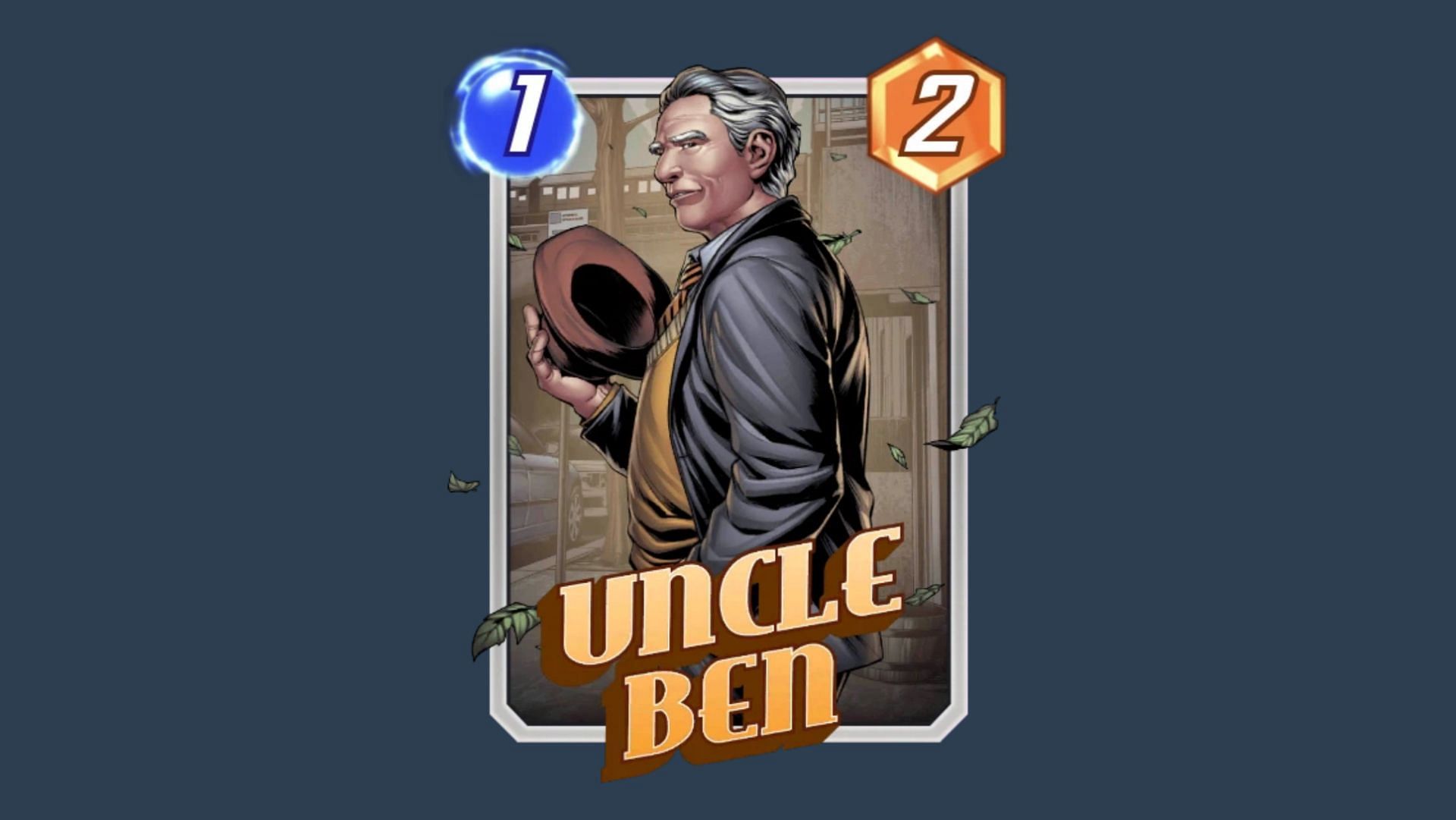 In-game card art of Uncle Ben (Image via marvelsnap.io)