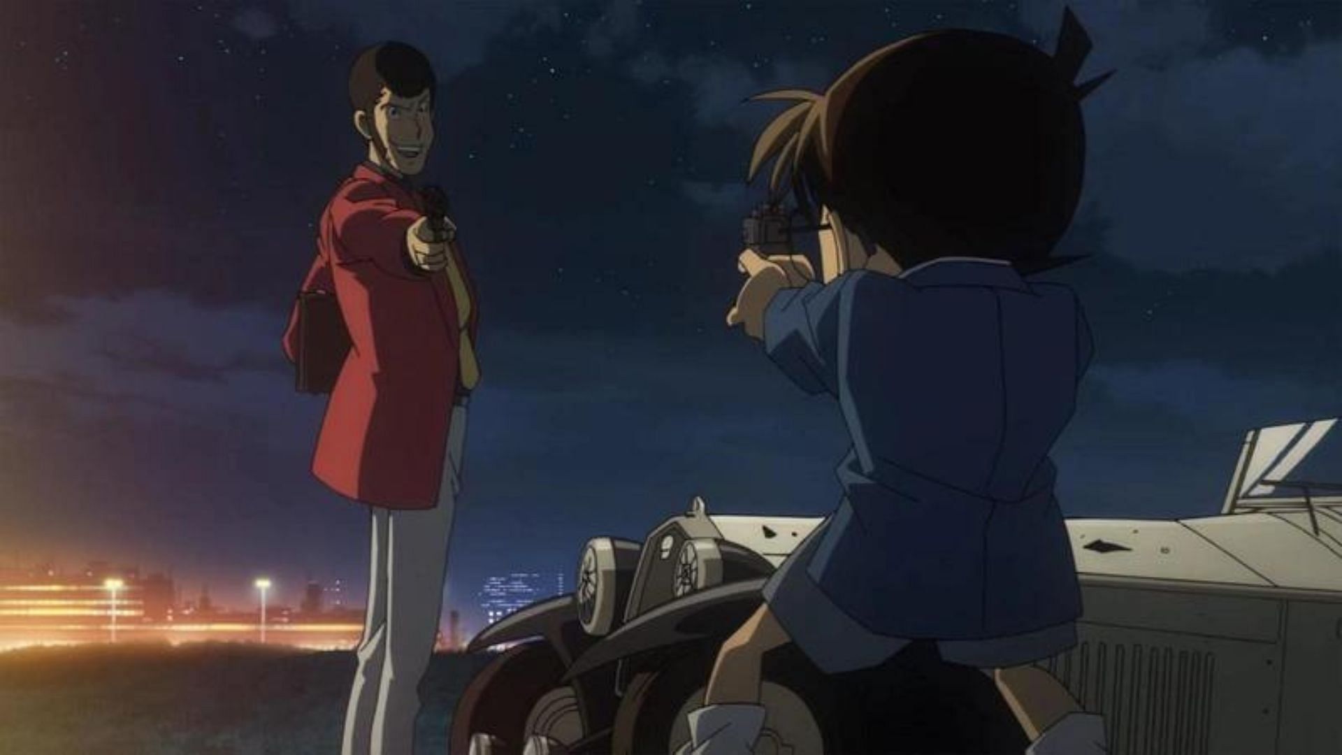 Ars&egrave;ne Lupin III and Conan Edogawa as seen in Lupin the 3rd vs. Detective Conan (Image via TMS Entertainment)