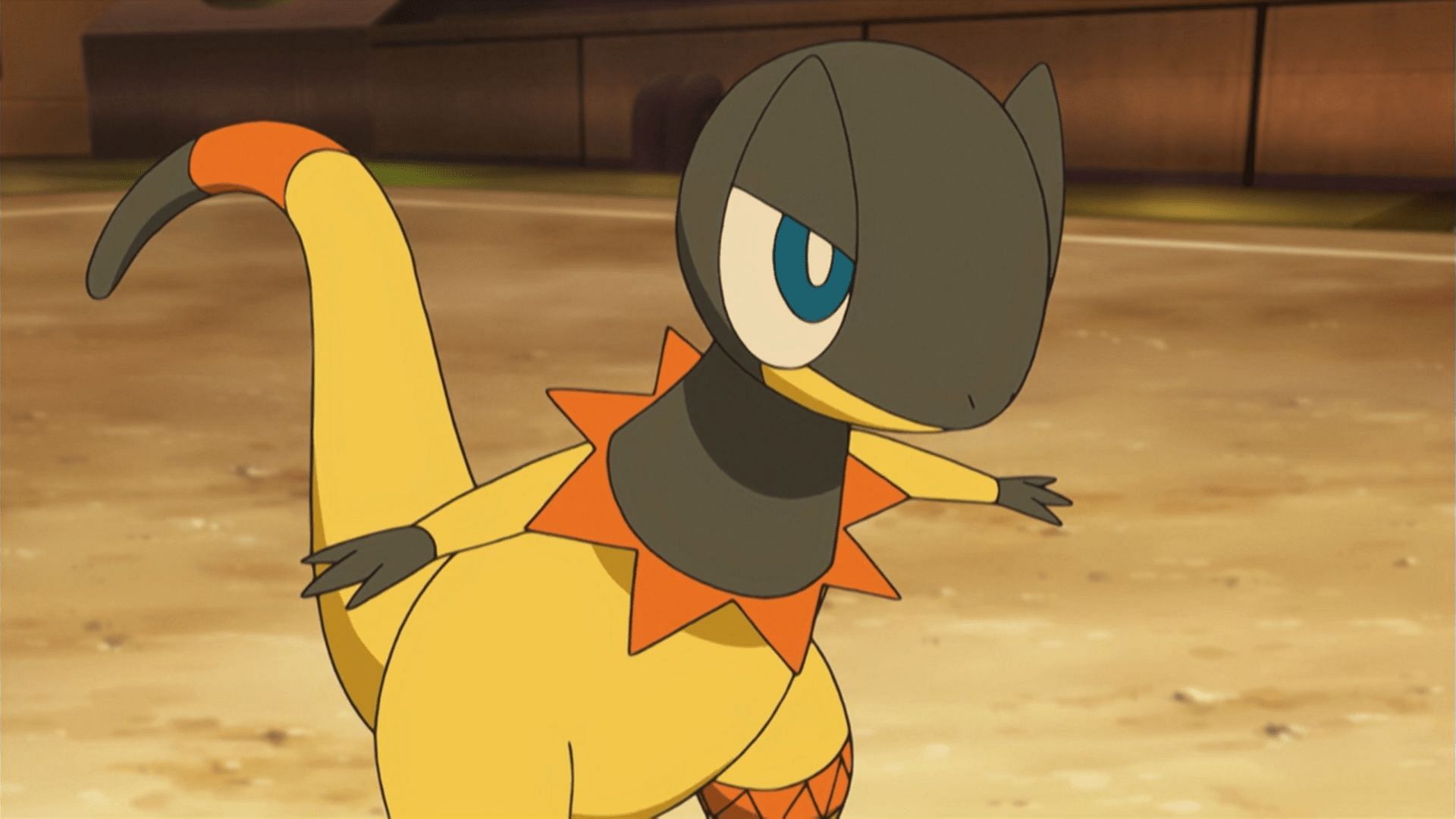 Heliolisk as it appears in the anime (Image via The Pokemon Company)