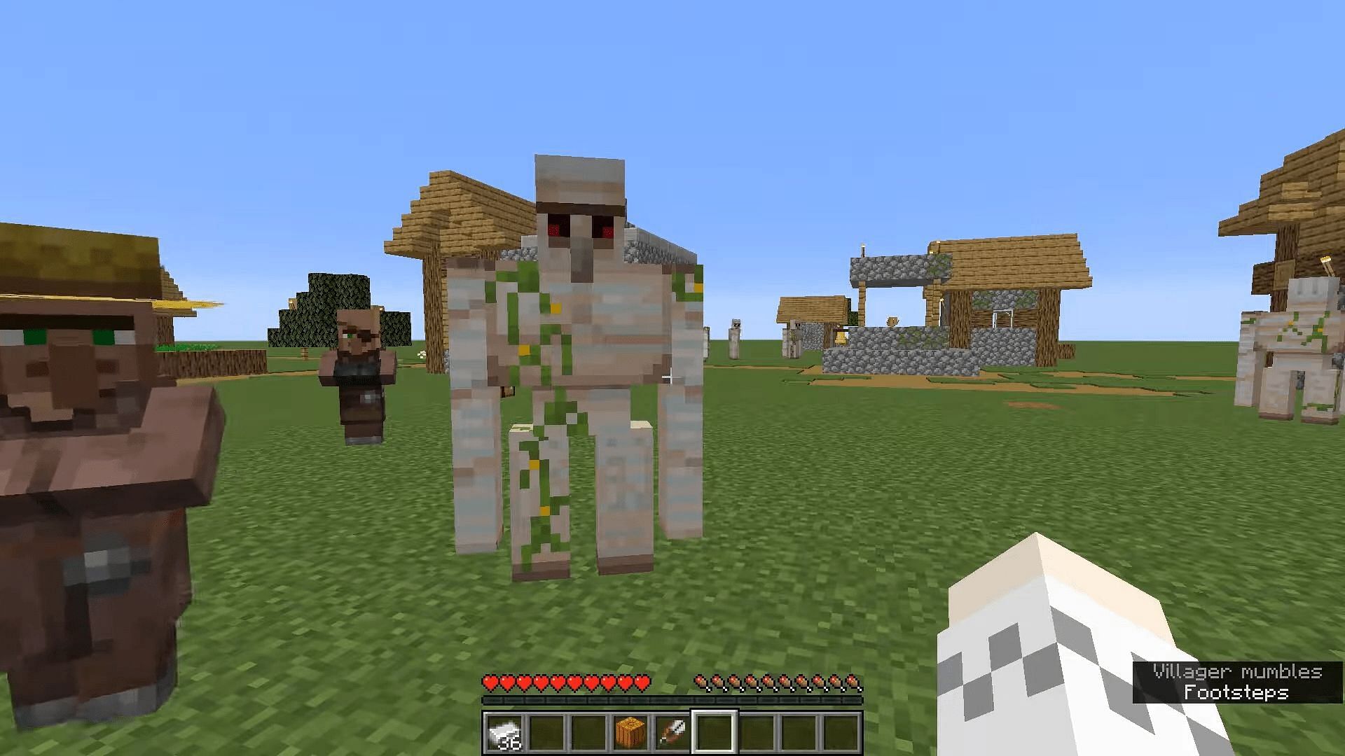 A recent suggestion by a Minecraft Redditor would help liven up villages and iron golems (Image via Mojang)
