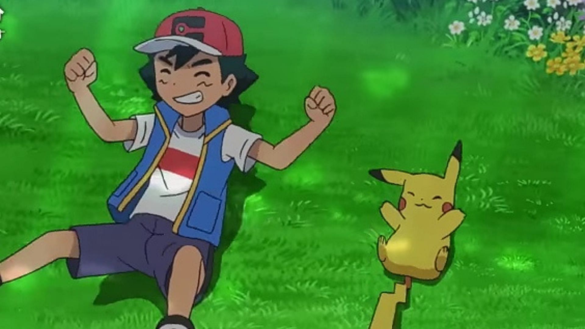 Ash and Pikachu as seen in the anime (Image via OLM Studios)
