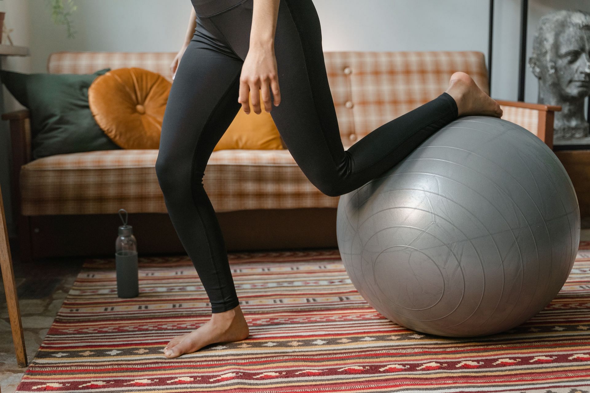 Ball workouts are more fun when done in a group (Image via Pexels/Mart Production)