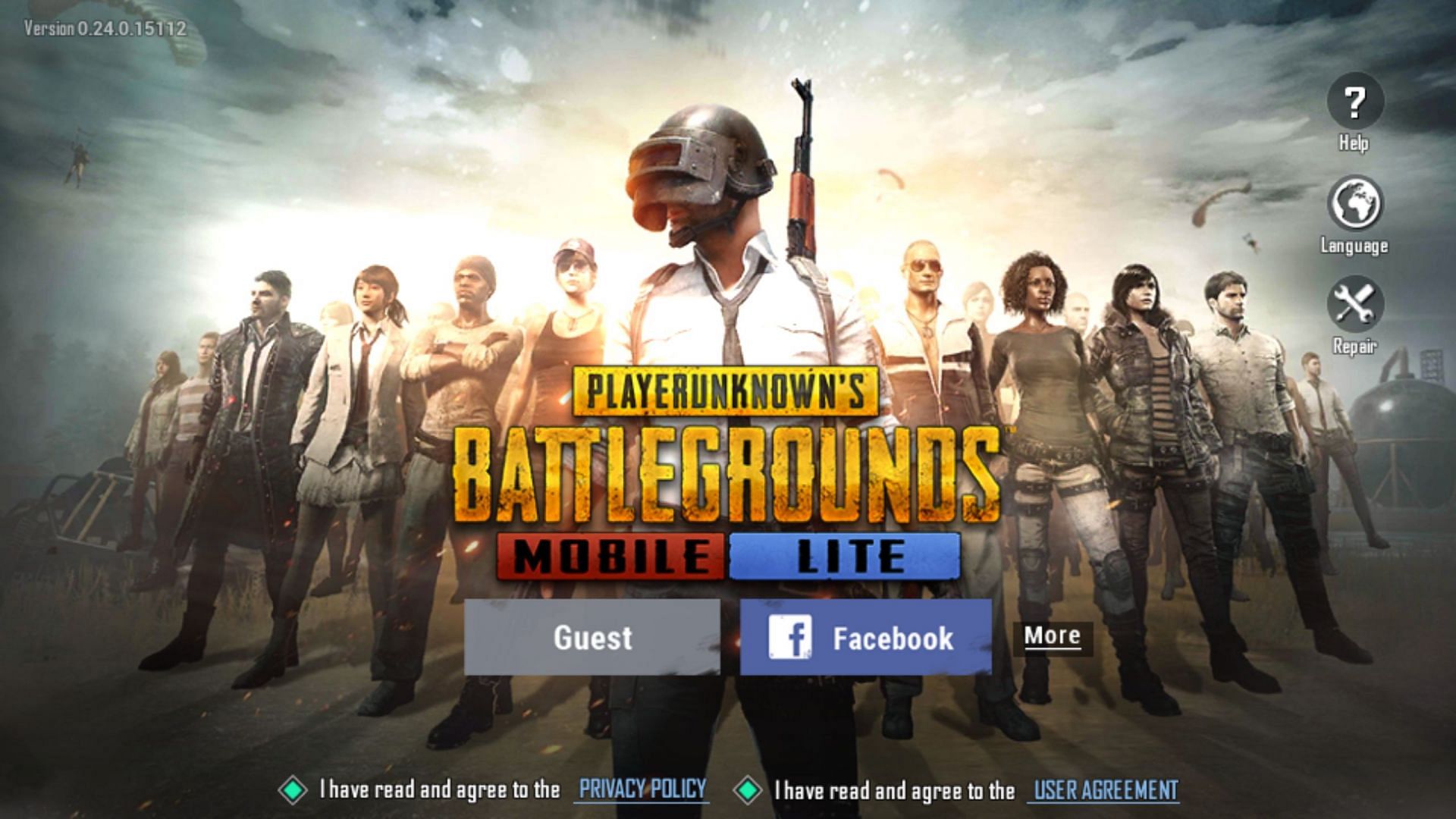 Open the game and sign in to enjoy playing the latest version of PUBG Mobile Lite (Image via Tencent)