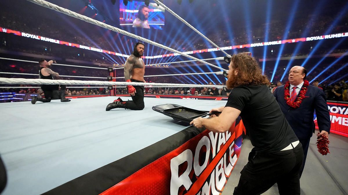 Sami Zayn tried to help Roman Reigns at the WWE Royal Rumble.
