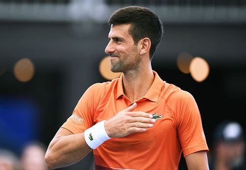 Novak Djokovic at the 2023 Adelaide International 1