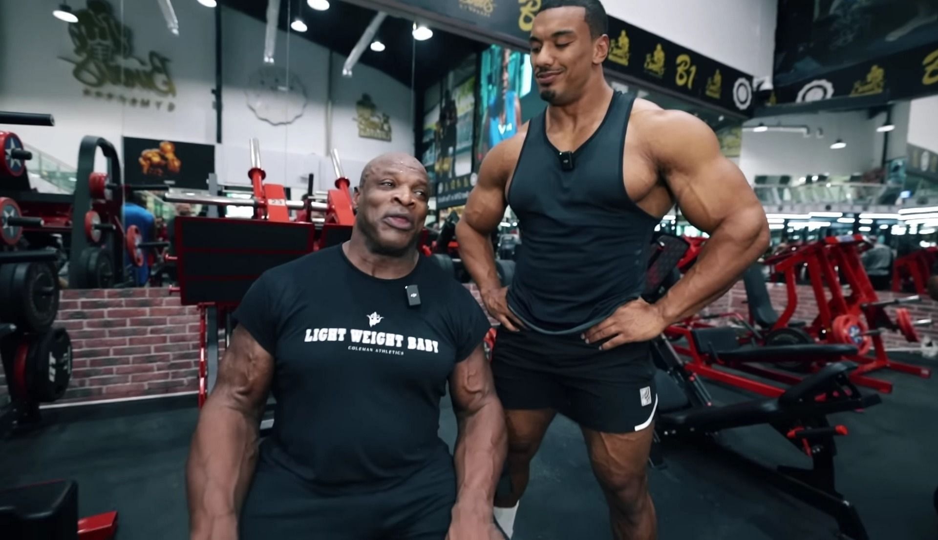 Ronnie Coleman and Larry Wheels (Image via YouTube/Ronnie Coleman)